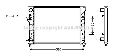 AVA QUALITY COOLING radiatorius, variklio aušinimas VW2029